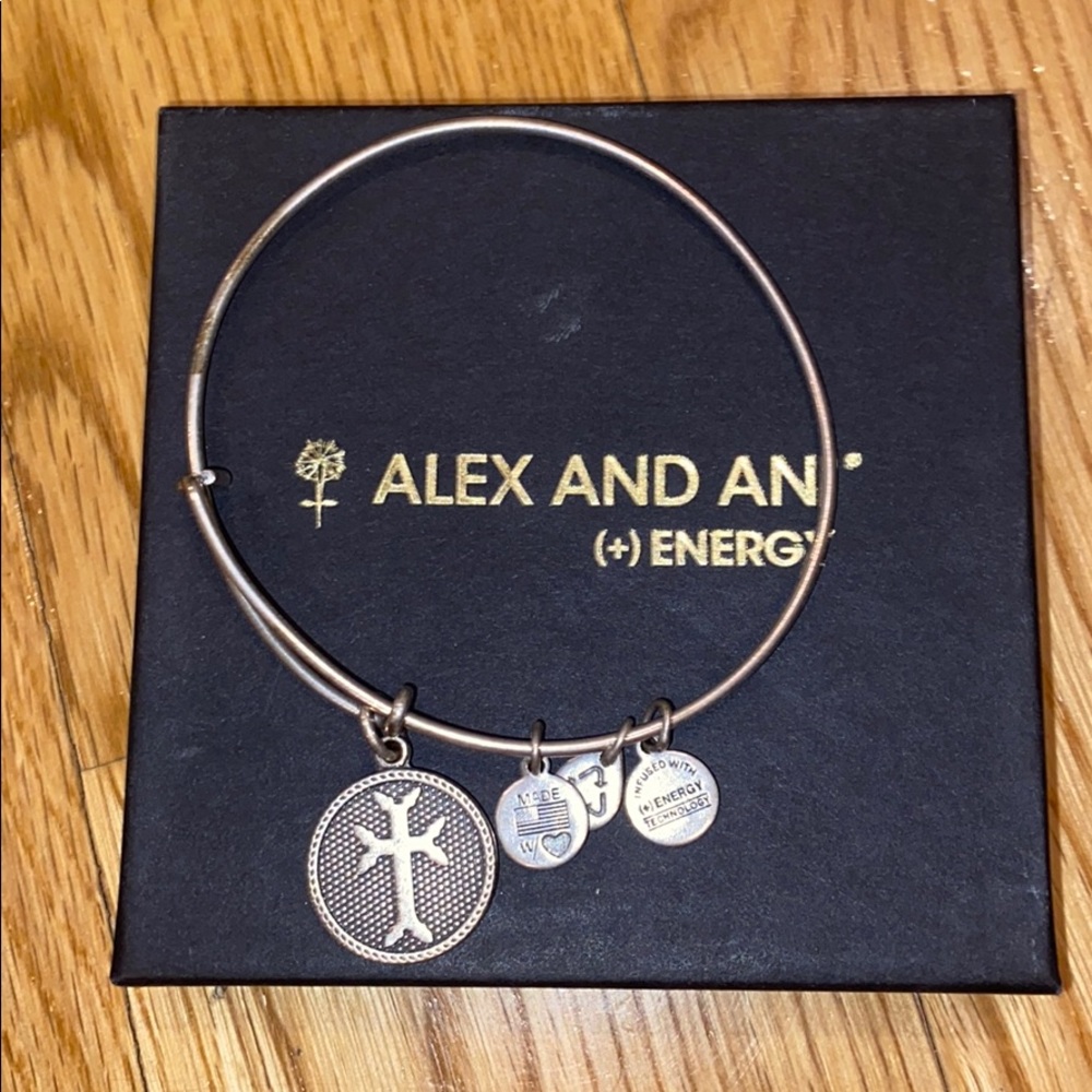 Alex and Ani Armenian Cross Charm Bangle